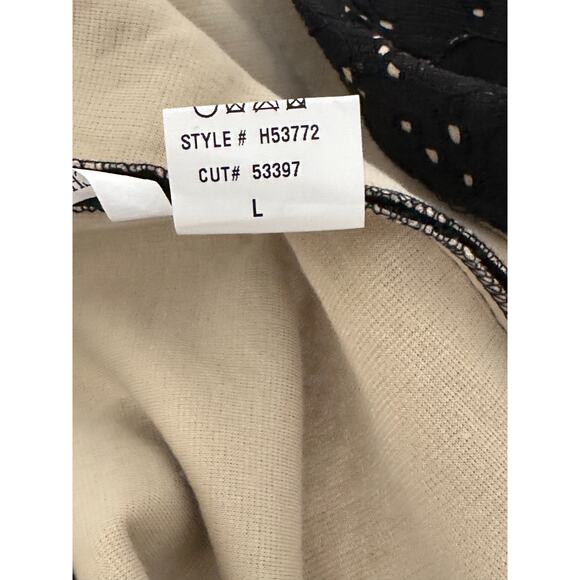 Hazel Anthropologie Black Lace Sleeveless Pleated A Line Zip Up Dress Large - Picture 11 of 11